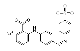 sodium 4-[[4-[(2-nitrophenyl)amino]phenyl]azo]benzenesulphonate结构式