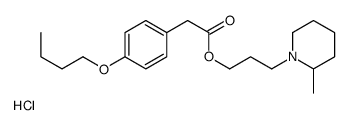 3-(2-methylpiperidin-1-ium-1-yl)propyl 2-(4-butoxyphenyl)acetate,chloride Structure