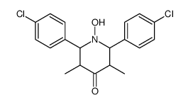 2,6-bis(4-chlorophenyl)-1-hydroxy-3,5-dimethylpiperidin-4-one结构式