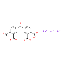 trisodium hydrogen 4,4'-carbonylbisphthalate structure