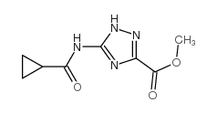 1H-1,2,4-Triazole-3-carboxylicacid,5-[(cyclopropylcarbonyl)amino]-,methyl Structure