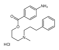 3-(4-aminobenzoyl)oxypropyl-methyl-(3-phenylpropyl)azanium,chloride Structure