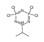 2,2,4,4-Tetrachloro-6-isopropyl-2λ5,4λ5,6λ5-[1,3,5,2,4,6]triazatriphosphinine结构式