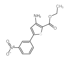 3-氨基-5-(3-硝基-苯基)-噻吩-2-羧酸乙酯结构式