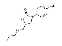 3-(4-hydroxyphenyl)-5-(propoxymethyl)-1,3-oxazolidin-2-one结构式