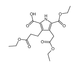 3-(2-ethoxycarbonyl-ethyl)-4-ethoxycarbonylmethyl-pyrrole-2,5-dicarboxylic acid-5-ethyl ester Structure