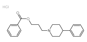 3-(4-phenyl-1-piperidyl)propyl benzoate hydrochloride结构式