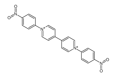 1-(4-nitrophenyl)-4-[1-(4-nitrophenyl)pyridin-1-ium-4-yl]pyridin-1-ium结构式