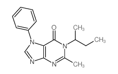 1-butan-2-yl-2-methyl-7-phenyl-purin-6-one Structure