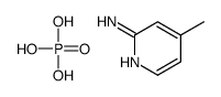 4-methylpyridin-2-amine,phosphoric acid Structure