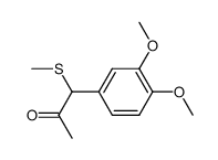 α-(3,4-dimethoxyphenyl)-α-(methylthio)acetone Structure