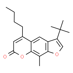 5-butyl-3-tert-butyl-9-methylfuro[3,2-g]chromen-7-one结构式