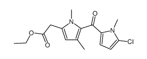 [5-(5-Chloro-1-methyl-1H-pyrrole-2-carbonyl)-1,4-dimethyl-1H-pyrrol-2-yl]-acetic acid ethyl ester结构式