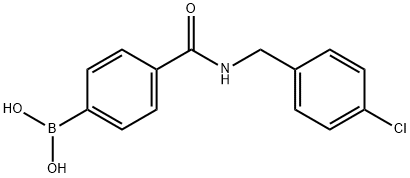 4-(4-氯苯甲基氨基甲酰基)苯基硼酸结构式