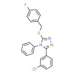 3-(3-CHLOROPHENYL)-5-[(4-FLUOROBENZYL)SULFANYL]-4-PHENYL-4H-1,2,4-TRIAZOLE Structure