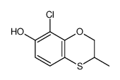 8-chloro-3-methyl-2,3-dihydro-1,4-benzoxathiin-7-ol Structure