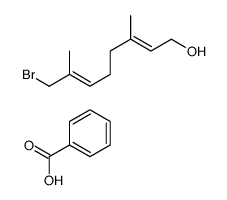 benzoic acid,8-bromo-3,7-dimethylocta-2,6-dien-1-ol Structure