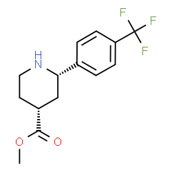 CIS-2-(4-TRIFLUOROMETHYL-PHENYL)-PIPERIDINE-4-CARBOXYLIC ACID METHYL ESTER Structure