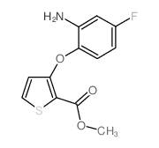 Methyl 3-(2-amino-4-fluorophenoxy)-2-thiophenecarboxylate结构式