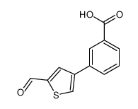 3-(5-formylthiophen-3-yl)benzoic acid Structure