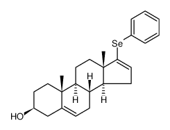 Androsta-5,16-dien-3-ol, 17-(phenylseleno)-, (3β) Structure