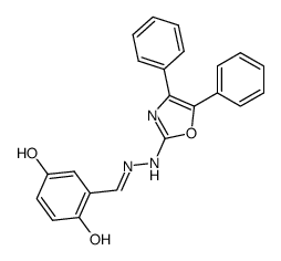 2-[(4,5-Diphenyl-oxazol-2-yl)-hydrazonomethyl]-benzene-1,4-diol Structure