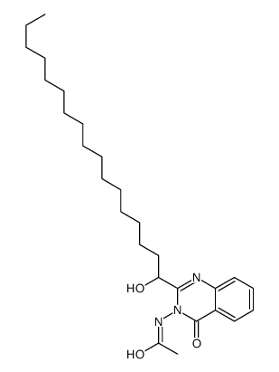 N-[2-(1-hydroxyheptadecyl)-4-oxoquinazolin-3-yl]acetamide Structure