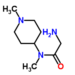 N-Methyl-N-(1-methyl-4-piperidinyl)glycinamide结构式