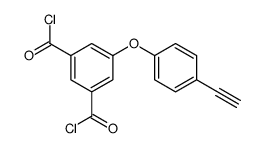 5-(4-ethynylphenoxy)benzene-1,3-dicarbonyl chloride结构式