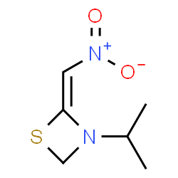 1,3-Thiazetidine,3-(1-methylethyl)-2-(nitromethylene)-(9CI) structure