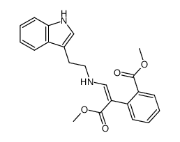 2-{(E)-2-[2-(1H-Indol-3-yl)-ethylamino]-1-methoxycarbonyl-vinyl}-benzoic acid methyl ester结构式