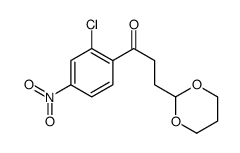 1-(2-chloro-4-nitrophenyl)-3-(1,3-dioxan-2-yl)propan-1-one Structure