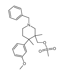 1-Benzyl-3,4-dimethyl-4-(3-methoxyphenyl)-3-(methylsulfonyloxymethyl)-piperidin结构式