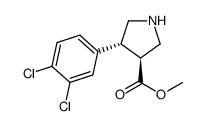 (3S,4R)-methyl 4-(3,4-dichlorophenyl)pyrrolidine-3-carboxylate Structure