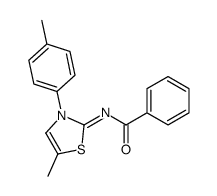 N-[(2Z)-5-Methyl-3-(4-methylphenyl)-1,3-thiazol-2(3H)-ylidene]ben zamide Structure