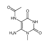 5-acetylamino-6-amino-1-methyl-1H-pyrimidine-2,4-dione结构式