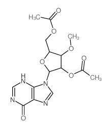 Inosine, 3'-O-methyl-,2',5'-diacetate (8CI) structure