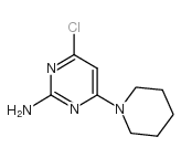 4-CHLORO-6-PIPERIDIN-1-YL-PYRIMIDIN-2-YLAMINE Structure