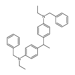 N-benzyl-4-[1-[4-[benzyl(ethyl)amino]phenyl]ethyl]-N-ethylaniline结构式