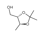 (4S,5S)-4-hydroxymethyl-2,2,5-trimethyl-1,3-dioxolane结构式