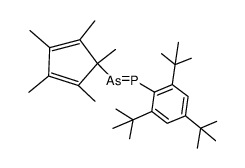 As-(pentamethylcyclopentadienyl)-P-(2,4,6-tri-t-butylphenyl)arsaphosphene结构式