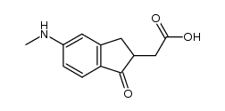 5-methylamino-2,3-dihydro-1-oxo-1H-indene-2-acetic acid Structure