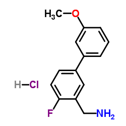 1-(4-Fluoro-3'-methoxy-3-biphenylyl)methanamine hydrochloride (1:1) Structure