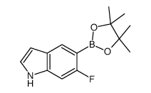 6-fluoro-5-(4,4,5,5-tetramethyl-1,3,2-dioxaborolan-2-yl)-1H-indole structure