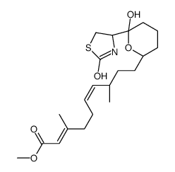 methyl (2Z,6Z,8S)-10-[(2S,6R)-6-hydroxy-6-[(4R)-2-oxo-1,3-thiazolidin-4-yl]oxan-2-yl]-3,8-dimethyldeca-2,6-dienoate结构式