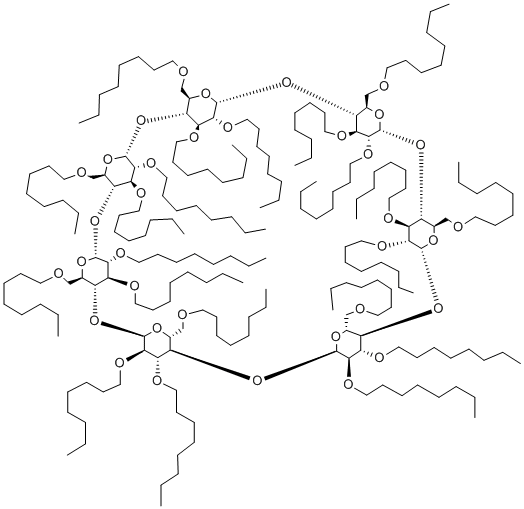 heptakis(2,3,6-tri-o-''octyl)-beta-cyclodextrin structure