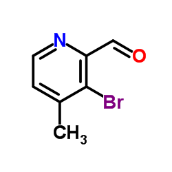 3-Bromo-4-methyl-2-pyridinecarbaldehyde结构式