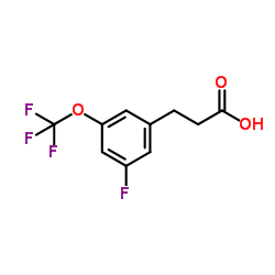 3-[3-Fluoro-5-(trifluoromethoxy)phenyl]propanoic acid结构式