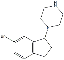 1-(6-Bromo-indan-1-yl)-piperazine Structure