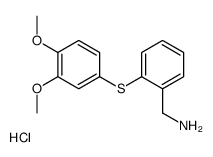 [2-(3,4-dimethoxyphenyl)sulfanylphenyl]methanamine,hydrochloride Structure